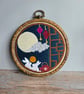 Hand embroidered hoop - Mid-autmn festival