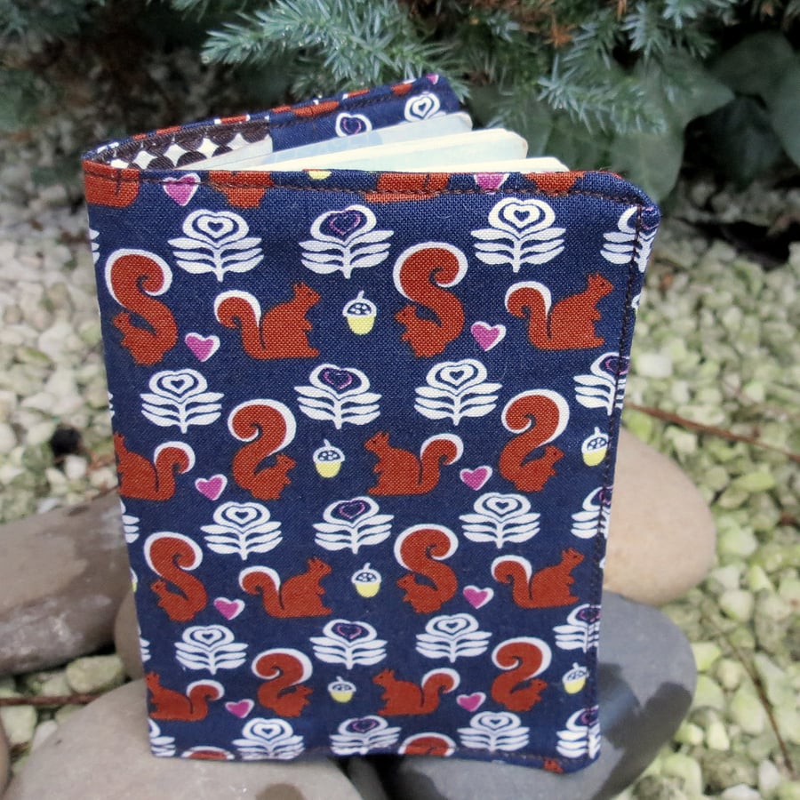 Squirrels.  A passport cover with a whimsical squirrels design. Passport sleeve.