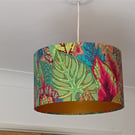 Hot Autumn Leaves Drum Lampshade 25cm - 40cm Gold Lining  Free Postage
