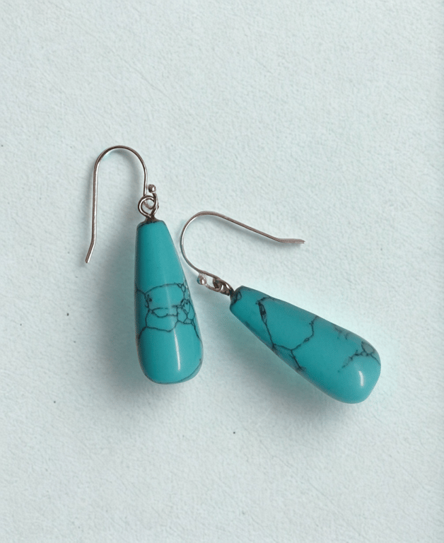 Turquoise Teardrop Earrings 