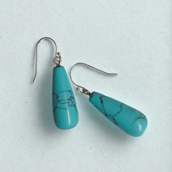 Turquoise Teardrop Earrings 