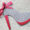 Glitzy Handmade High Heel Shoe Birthday Card