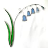 Stained Glass Bluebell Suncatcher - Handmade Hanging Decoration Blue