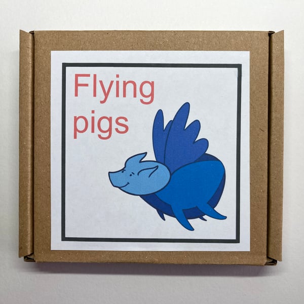 Flying Pigs Garland Kit - blue