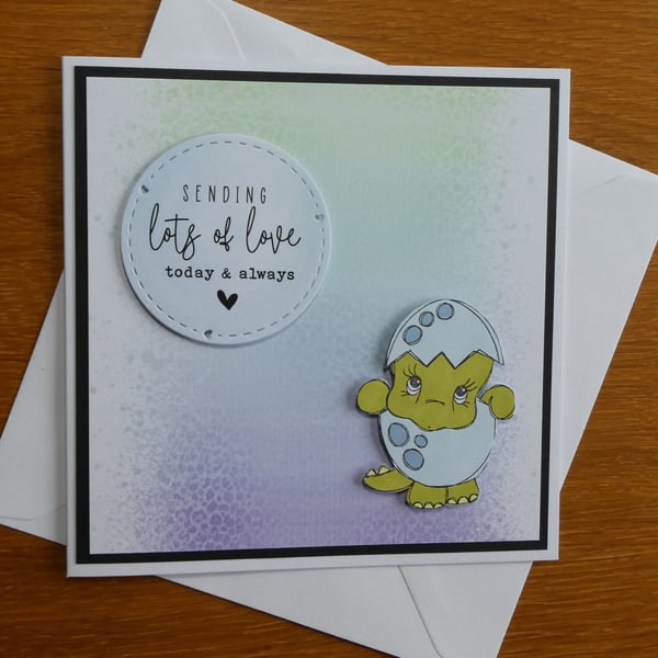 Dinosaur Card - Sending Lots of Love