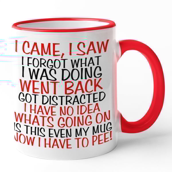 Funny Novelty Mug I Came I Saw I Forgot What i was doing