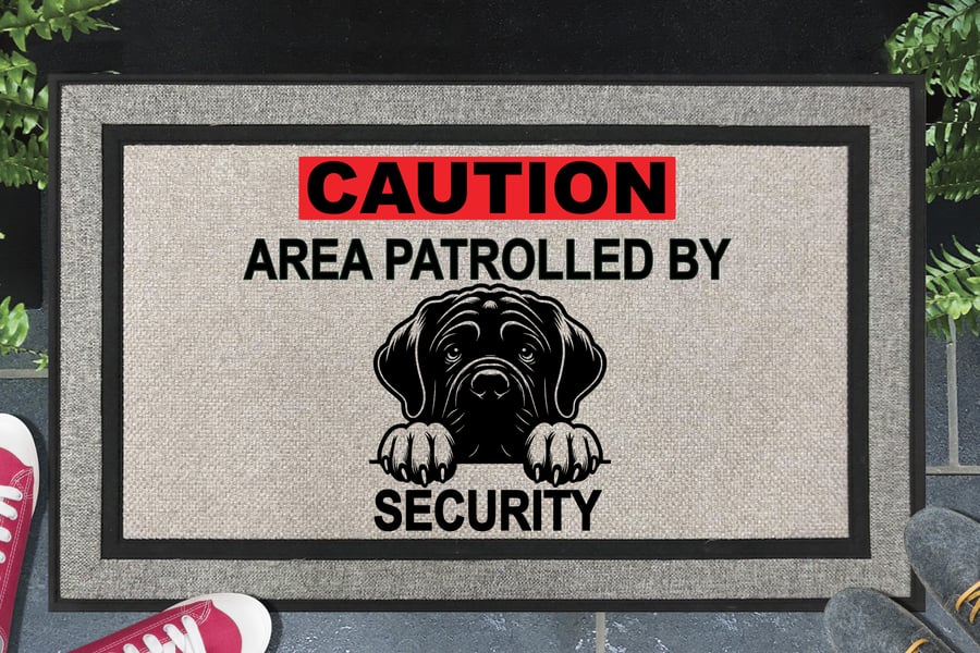 Neapolitan Mastiff Security Door Mat - All Weather Doormat - 45x70cm 