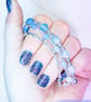 Bracelet with crackle glass beads and sterling silver beads  - Image 9