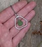 Scottish Sea Glass and Recycled Sterling Silver Necklace, Green - Image 2