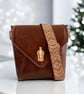 The SWALK - Handcrafted Brown Leather Crossbody Bag - Handbag - Christmas Gift