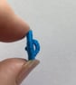 Dorset Buttons, Handmade, Electric Blue, Cotton Thread on Brass Rings, 2cm - Image 4