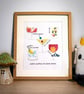 Creepy Cocktails Art Print - Halloween Bar Decor