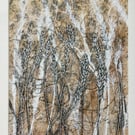 Original Artwork of Plants Using Print and Mixed Materials 