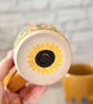 Yellow Mug Hand Painted with Sunflowers  - Image 3