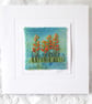 HAND EMBROIDERED GREETINGS CARD CROCOSMIA - Image 1