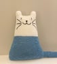  Nautical  Knitted animal cat plushie, Breton  cat  dolls - Image 1