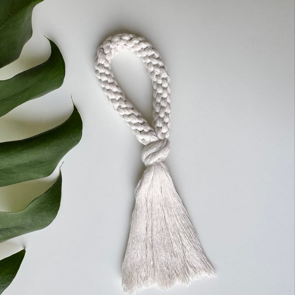 Macrame Loop & Tassel Dog Toy (Small)