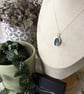 Sterling Silver Manta Ray Silhouette Seaham Blue Sea Glass Pendant Necklace - Image 10