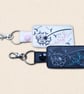 Wish Keyring - Embroidered Dandelion Faux Leather Bag Charm