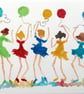 Happy Dancing Girls original painting  - Image 1