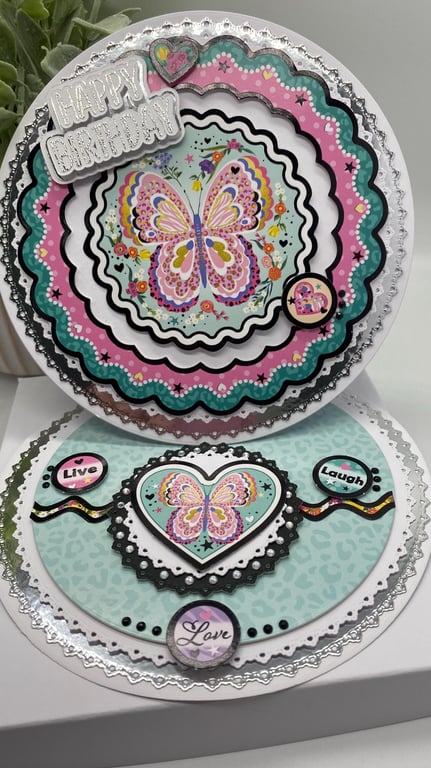 Personalised luxury boxed birthday easel card