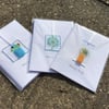 Fused glass keep sake cards (3 pack )