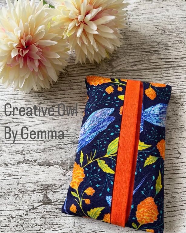 Fabric Pocket Tissue Holder - Travel Tissue Case - Reusable Tissue Pouch for Bag