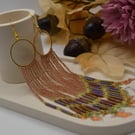 Autumn Festival Beaded Tassel Earrings