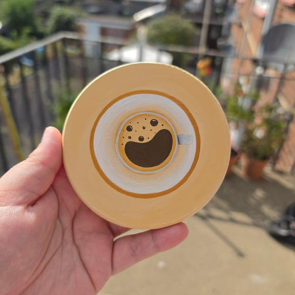  Handmade Coffee Cup & Plate Wooden Coaster