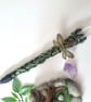 Crystal wand, mini witch natural stone wand, dragonfly gifts, Green fae crystal  - Image 2