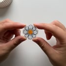 Handmade Daisy Cross Stitch Sticker - Sensory Fidget Patch - Anxiety ADHD