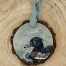 Original Tufted Duck Bird Portrait Decoration 