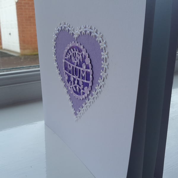 Heart card for mum