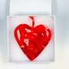 Love heart  fused glass hanging decoration
