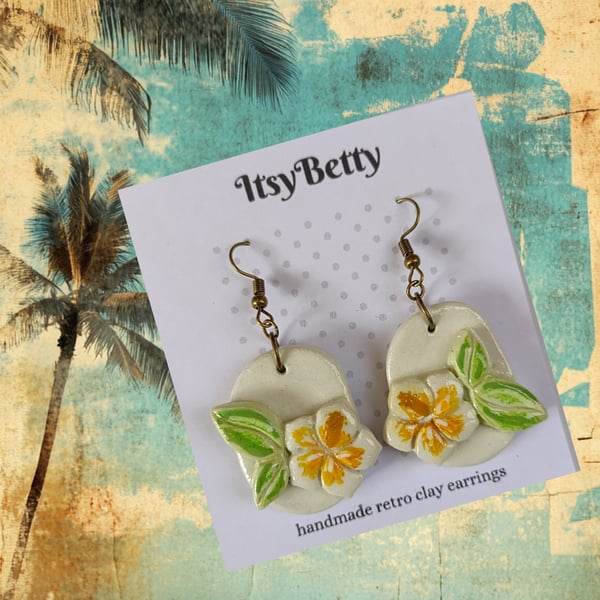 West Coast hibiscus earrings 