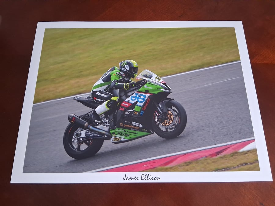 James Ellison Motorbike Racing 16 x 12