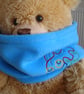Fleece Blue Neck Warmer With Embroidered Cartoon Car (R140) - Image 3