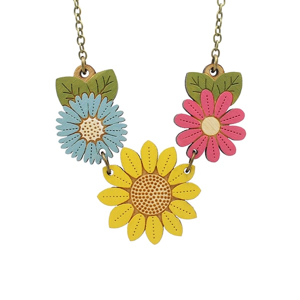 Wild Flowers Necklace - Sunflower