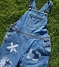 Women's reworked denim dungarees Size 14 - Image 3