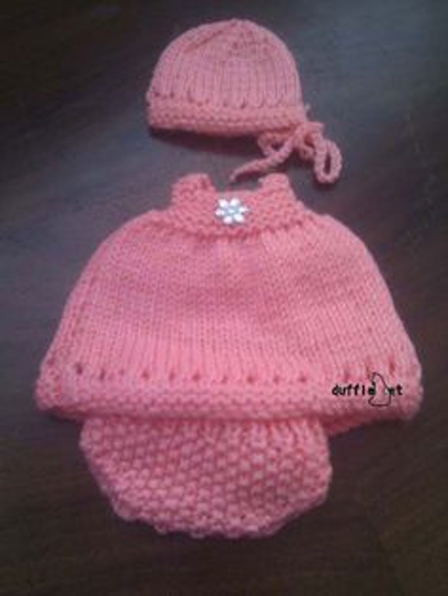 Small Doll Pink Knitted Set