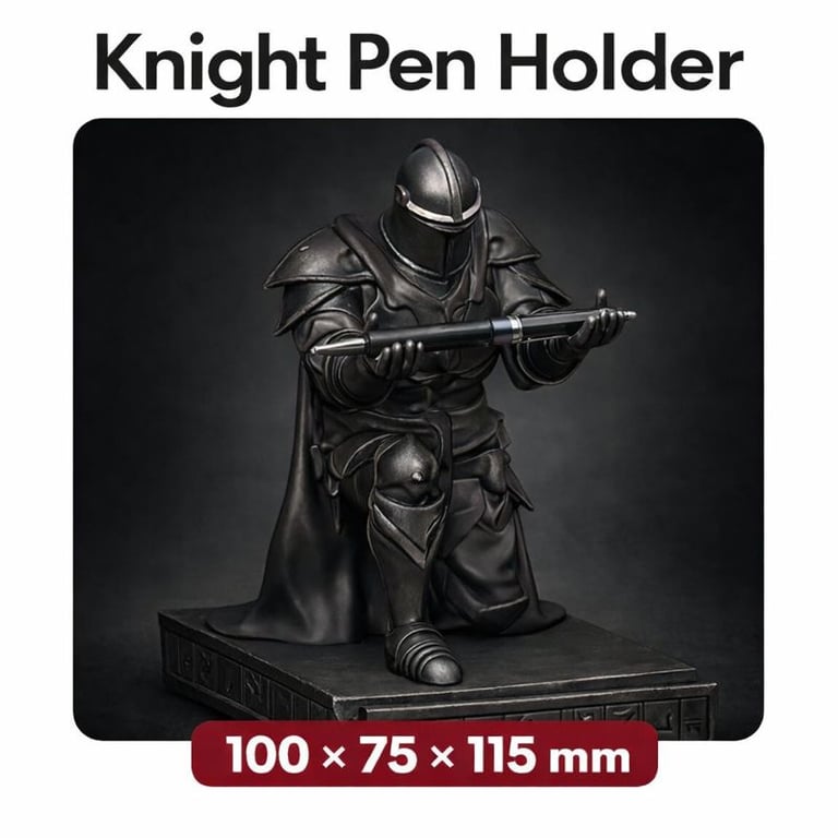 Knight Pen Holder Desk Organiser 100 - 75 - 115 mm
