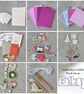 Christmas Card & Tag Making Kit. DIY Craft Set for Adults & Children.