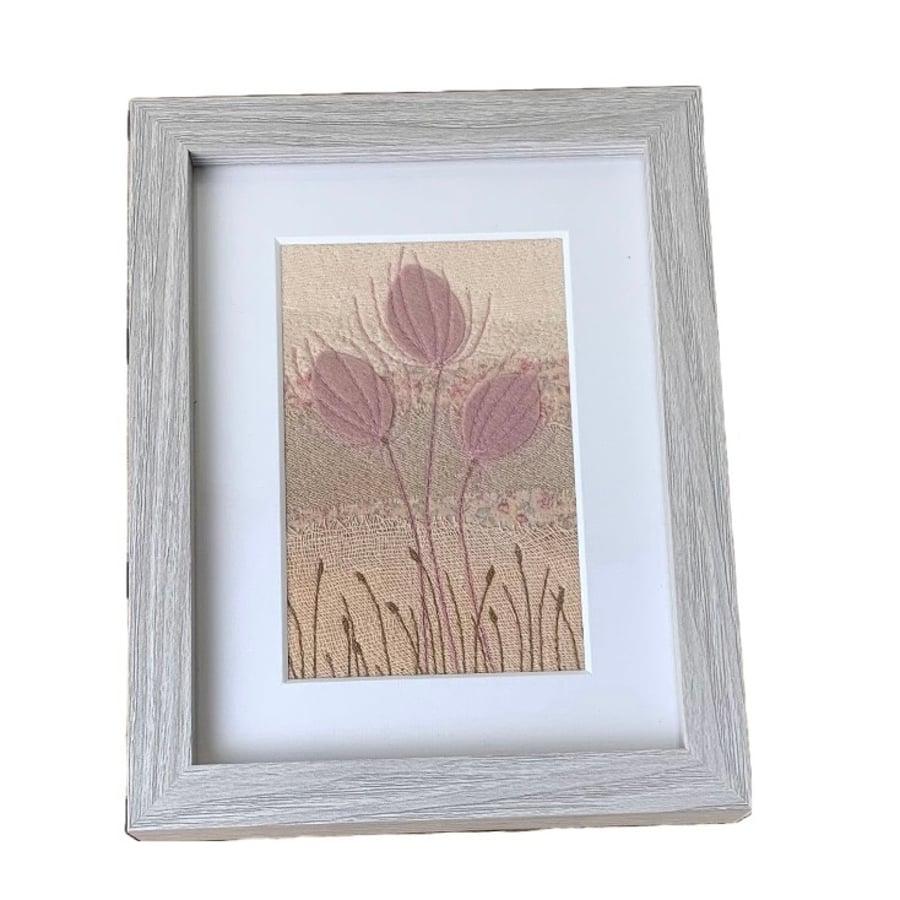 Original Seed Head Textile Art