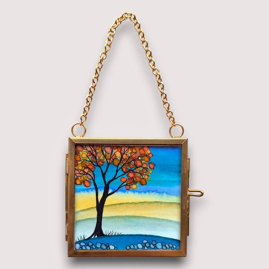 Tiny Hanging Framed Painting