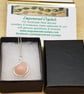Minimalist pink Opal circle pendant. Sterling silver. October birthstone - Image 5