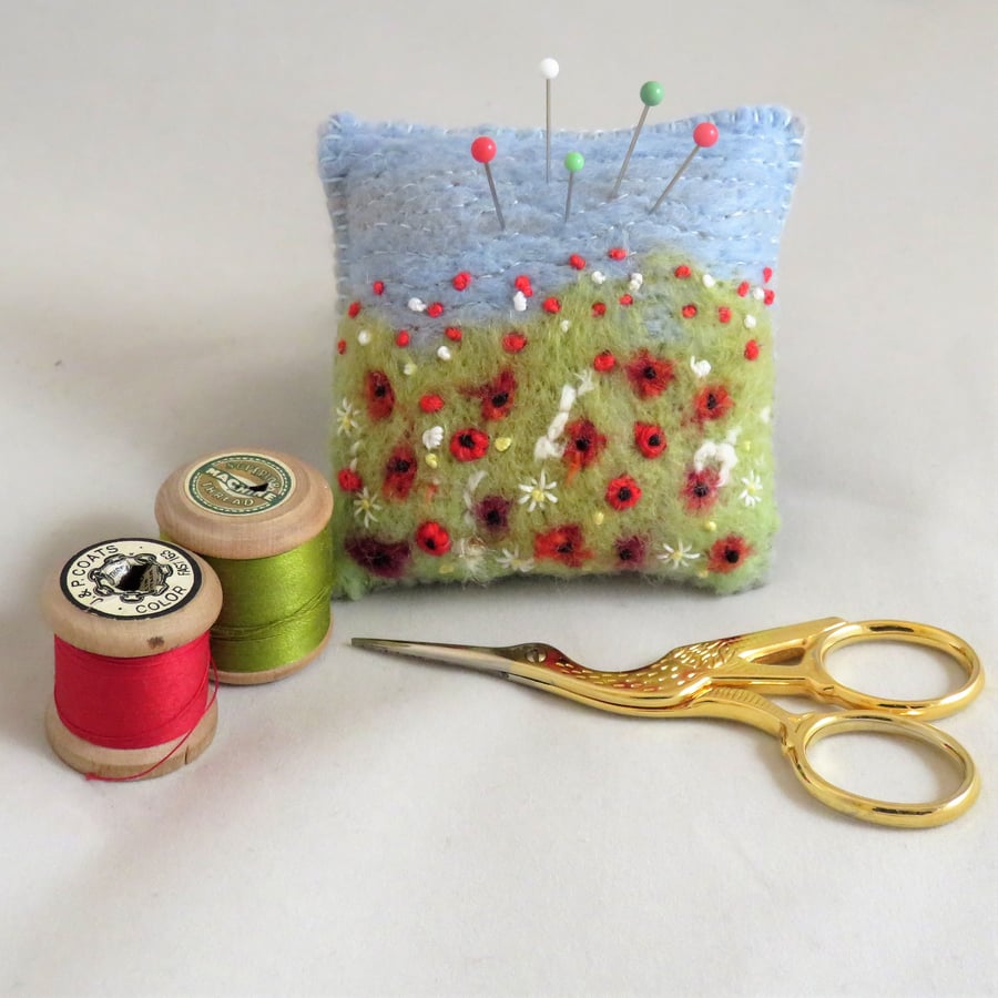 Poppies Pincushion 