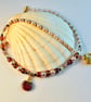 Czech Glass Pearl Necklace With Crystals & Glass Disc Pendant- Handmade In Devon - Image 6