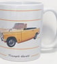 Triumph Herald Convertible 1970 - 11oz Ceramic Mug - Plain or Stripy Design - Image 6