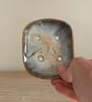 Handmade ceramic soap dish, self draining rectangular soap dish - Image 1