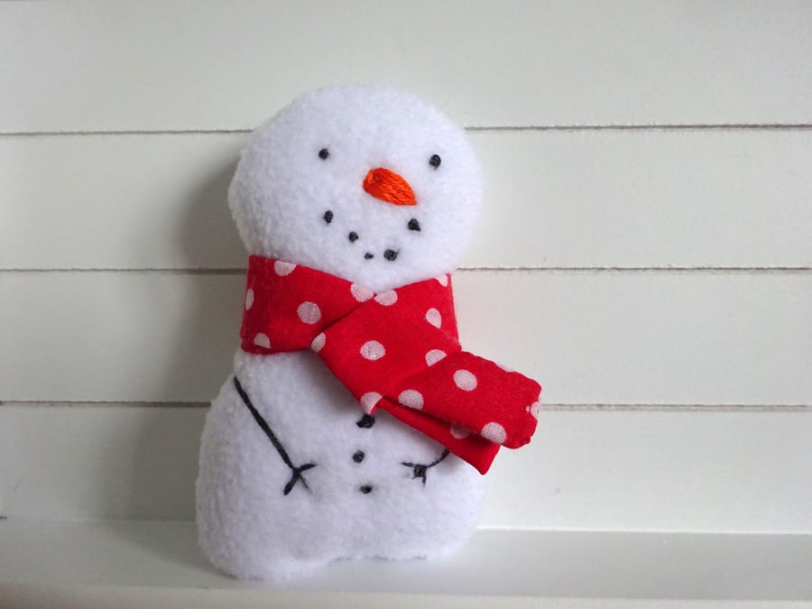 hand sewn snowman